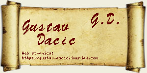 Gustav Dačić vizit kartica